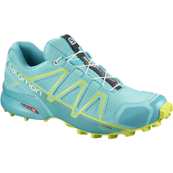 Chaussures De Trail Running Salomon Femme Turquoise Clair - Salomon SPEEDCROSS 4 W - France (1635-JU